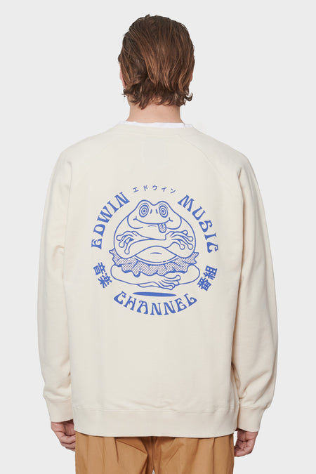 men#@Світшот EDWIN MUSIC CHANNEL молочний