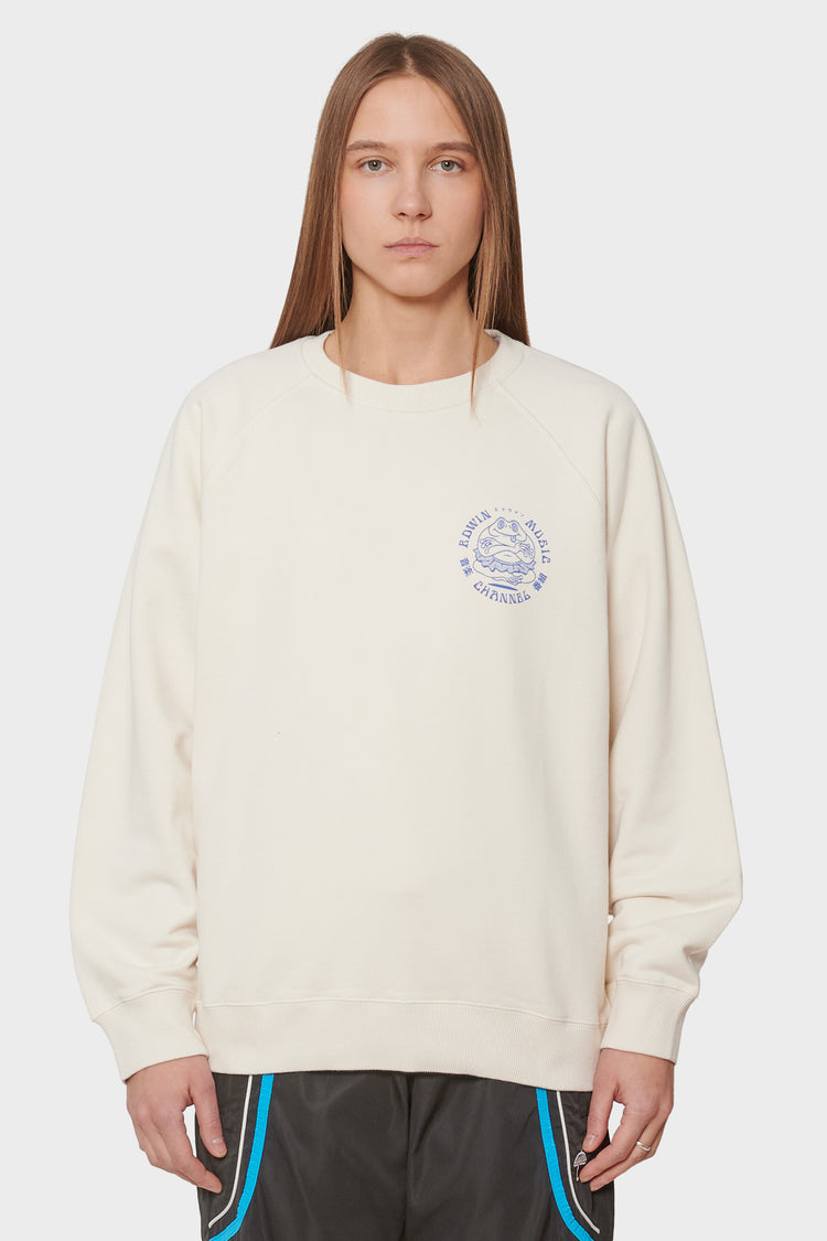 women#@Світшот EDWIN MUSIC CHANNEL молочний