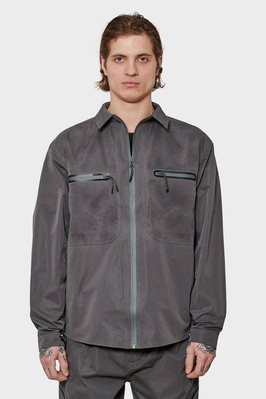 men#@Сорочка LASER CUT SHIRT сіра