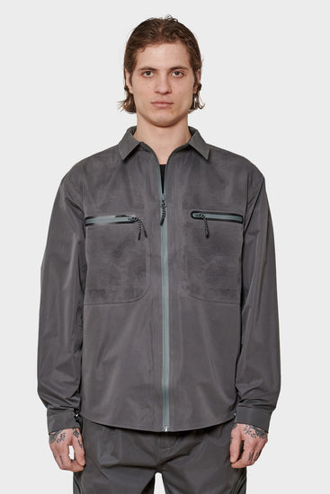 men#@Сорочка LASER CUT SHIRT сіра