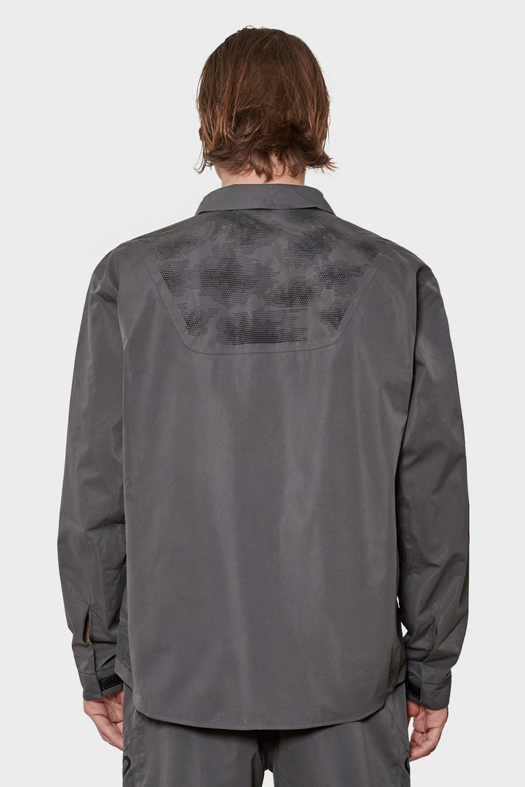 men#@Сорочка LASER CUT SHIRT сіра