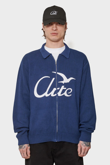 men#@Кардиган BIRD LOGO KNIT темно-синій