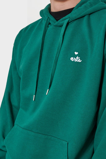 Худі HEART LOGO зелене від ARTE купити онлайн у магазині NEWBORN K