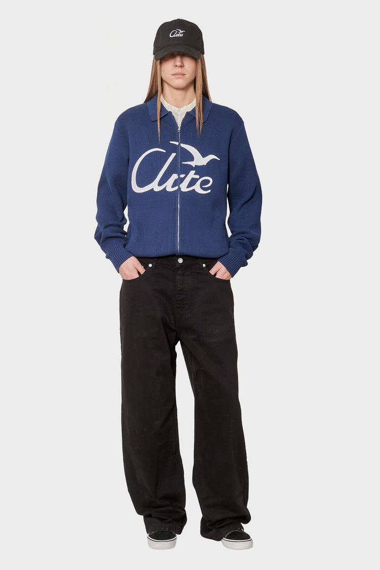 women#@Кардиган BIRD LOGO KNIT темно-синій