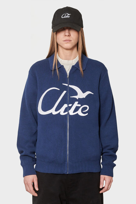 women#@Кардиган BIRD LOGO KNIT темно-синій