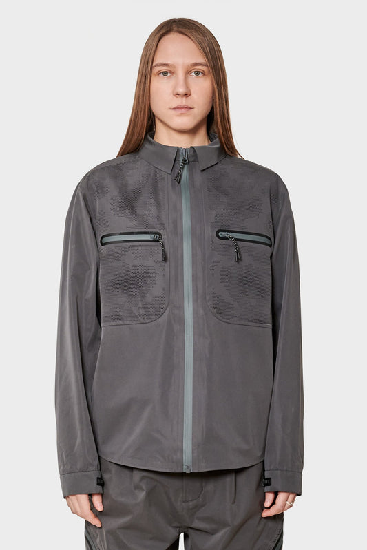 women#@Сорочка LASER CUT SHIRT сіра