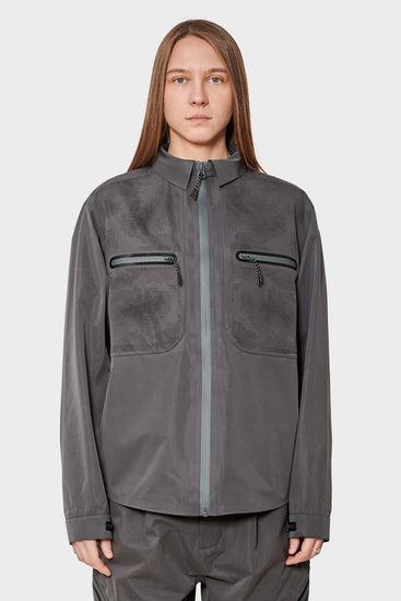 women#@Сорочка LASER CUT SHIRT сіра