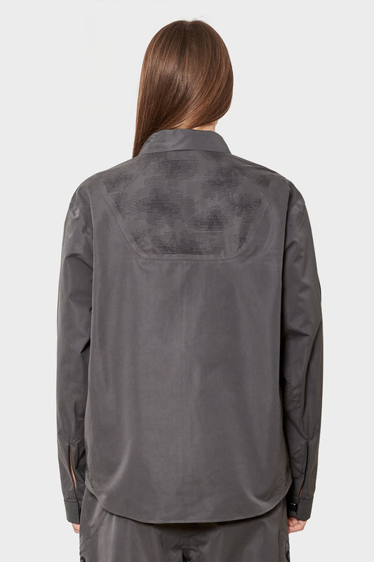 women#@Сорочка LASER CUT SHIRT сіра