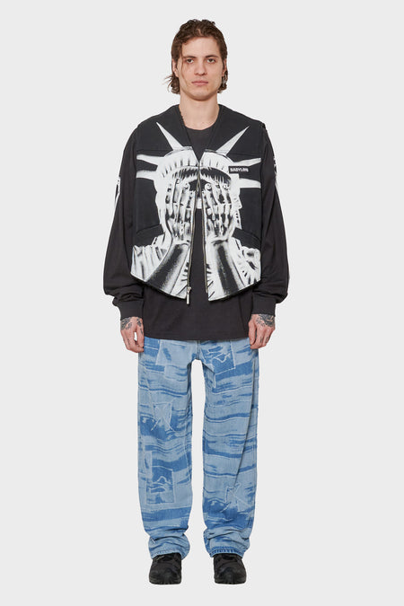 men#@Джинси LASER PRINTED PANT блакитні