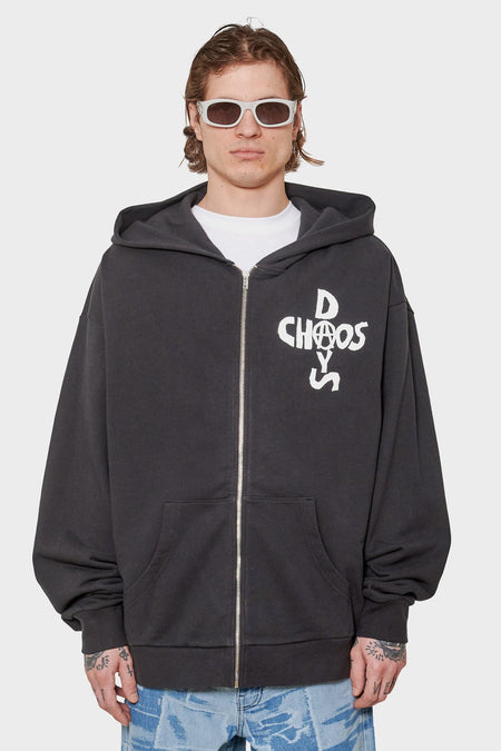 men#@Зіп-худі CHAOS DAYS чорний