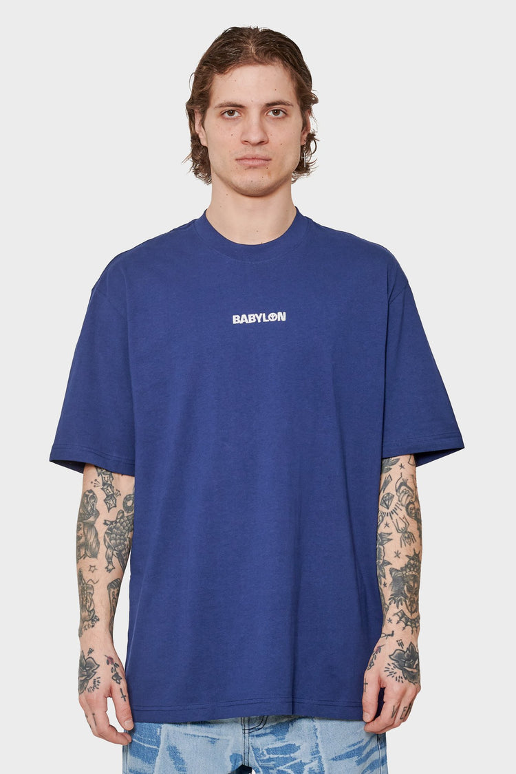 men#@Футболка WHITE LOGO темно-синя