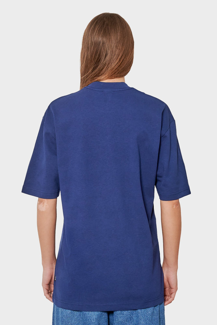 women#@Футболка WHITE LOGO темно-синя