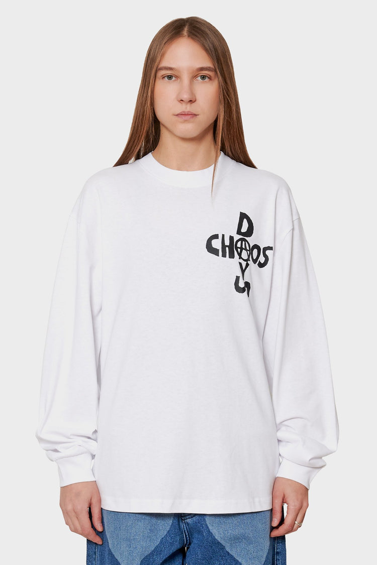 women#@Лонгслів CHAOS DAYS білий