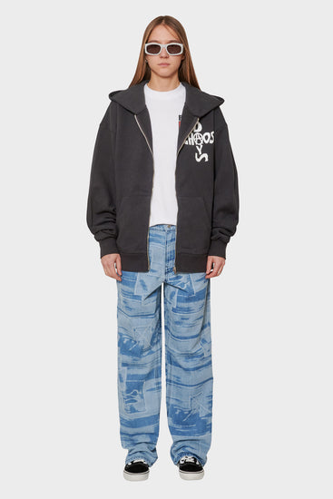 women#@Джинси LASER PRINTED PANT блакитні