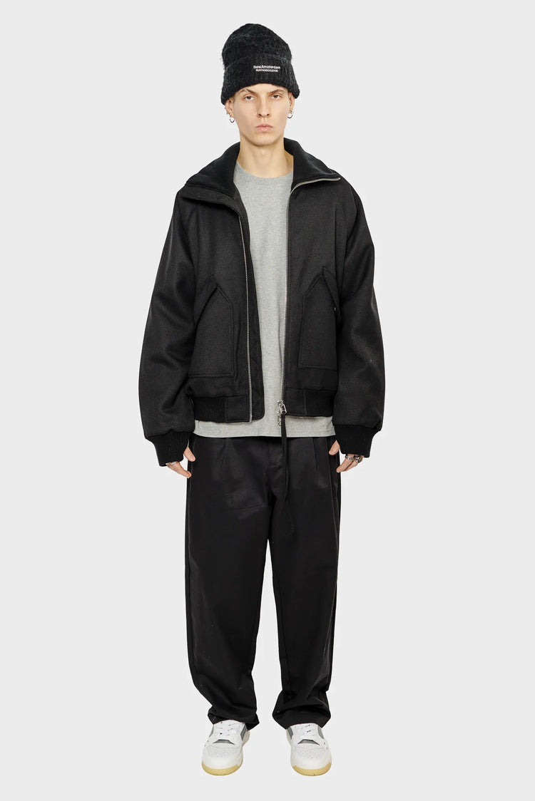 men#@Бомбер WOOL BOMBER чорний