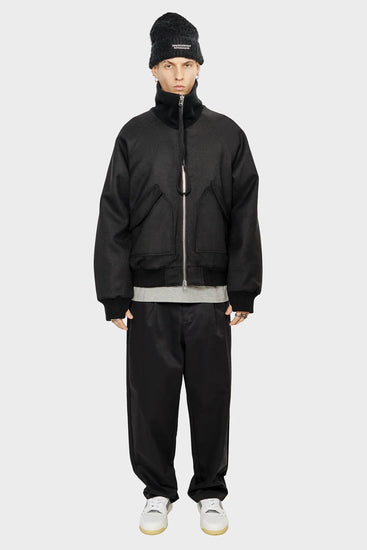 men#@Бомбер WOOL BOMBER чорний