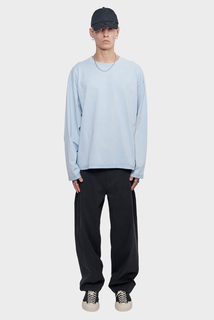 men#@Лонгслів LOGO LINE блакитний