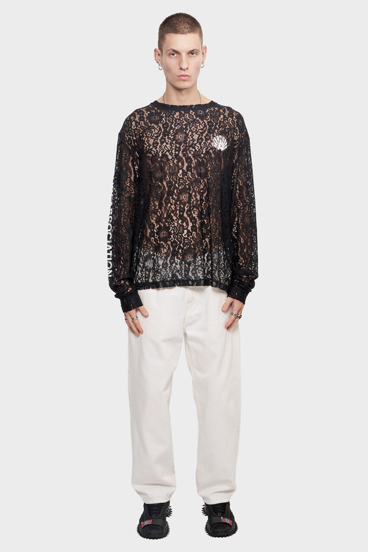 men#@Лонгслів LACE LOGO чорний