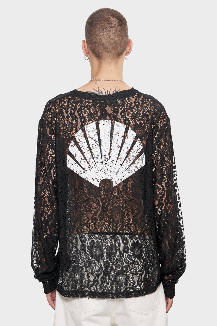 men#@Лонгслів LACE LOGO чорний