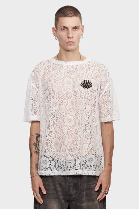 men#@Футболка LACE LOGO біла