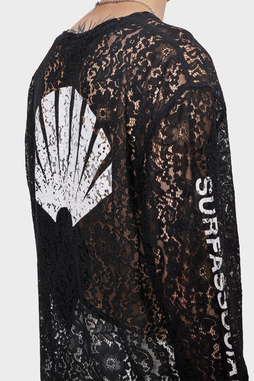 Лонгслів LACE LOGO чорний Фото 8