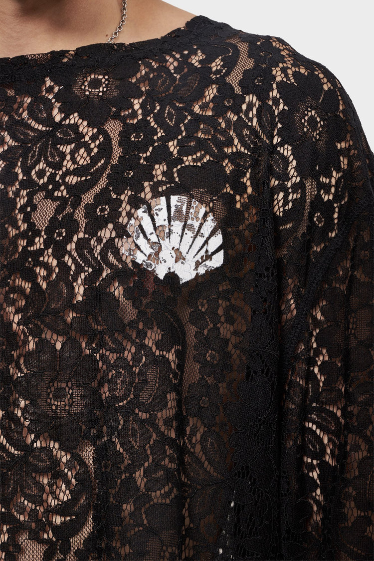 Лонгслів LACE LOGO чорний