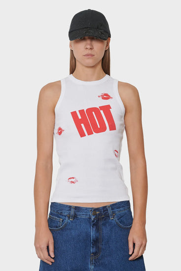 women#@Майка KISS ME I'M HOT біла