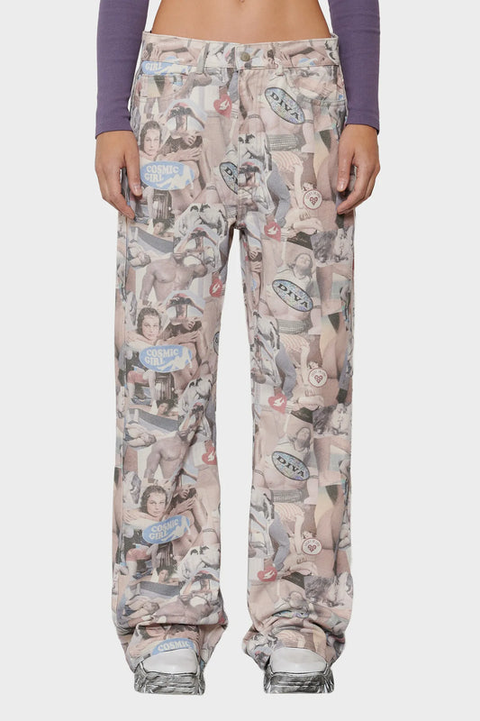 women#@Штани AEROBIC D**K ENERGY різнокольорові