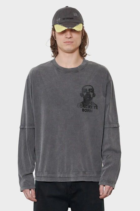 men#@Лонгслів CONCRETE BOY темно-сірий