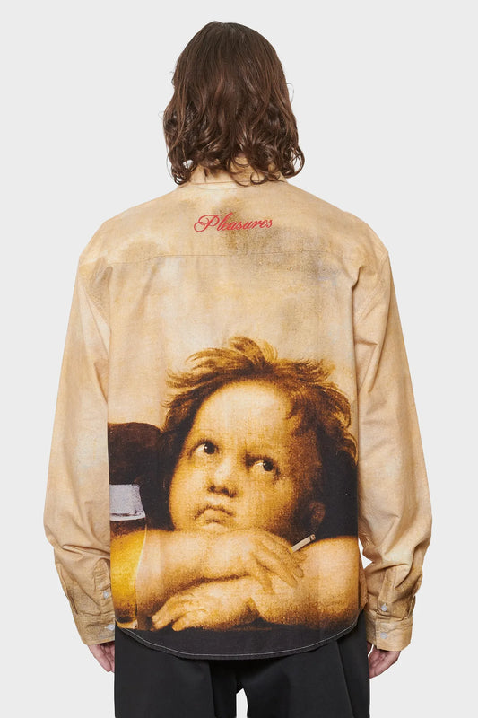 men#@Сорочка CHERUB BUTTON UP бежева