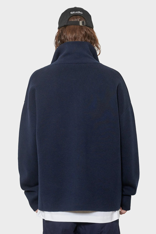 men#@Светр MILANO HALF ZIP темно-синій