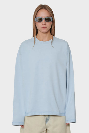 women#@Лонгслів LOGO LINE блакитний