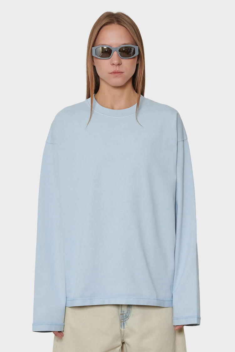 women#@Лонгслів LOGO LINE блакитний