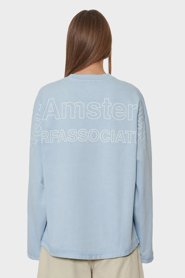 women#@Лонгслів LOGO LINE блакитний