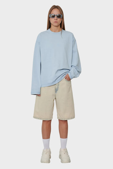 women#@Лонгслів LOGO LINE блакитний