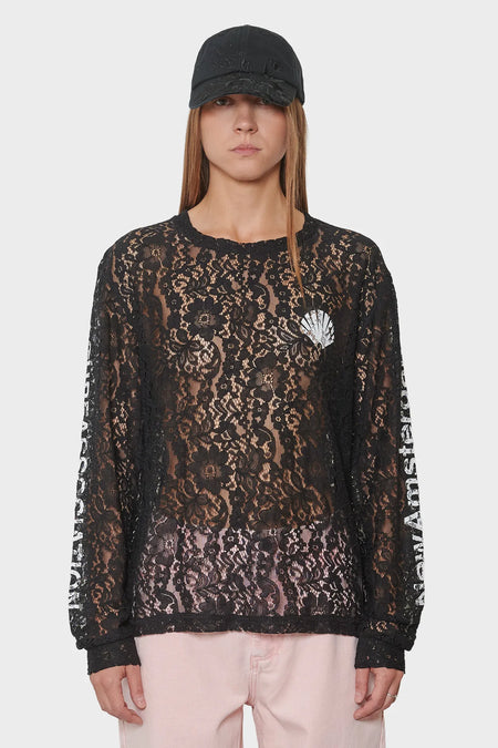 women#@Лонгслів LACE LOGO чорний