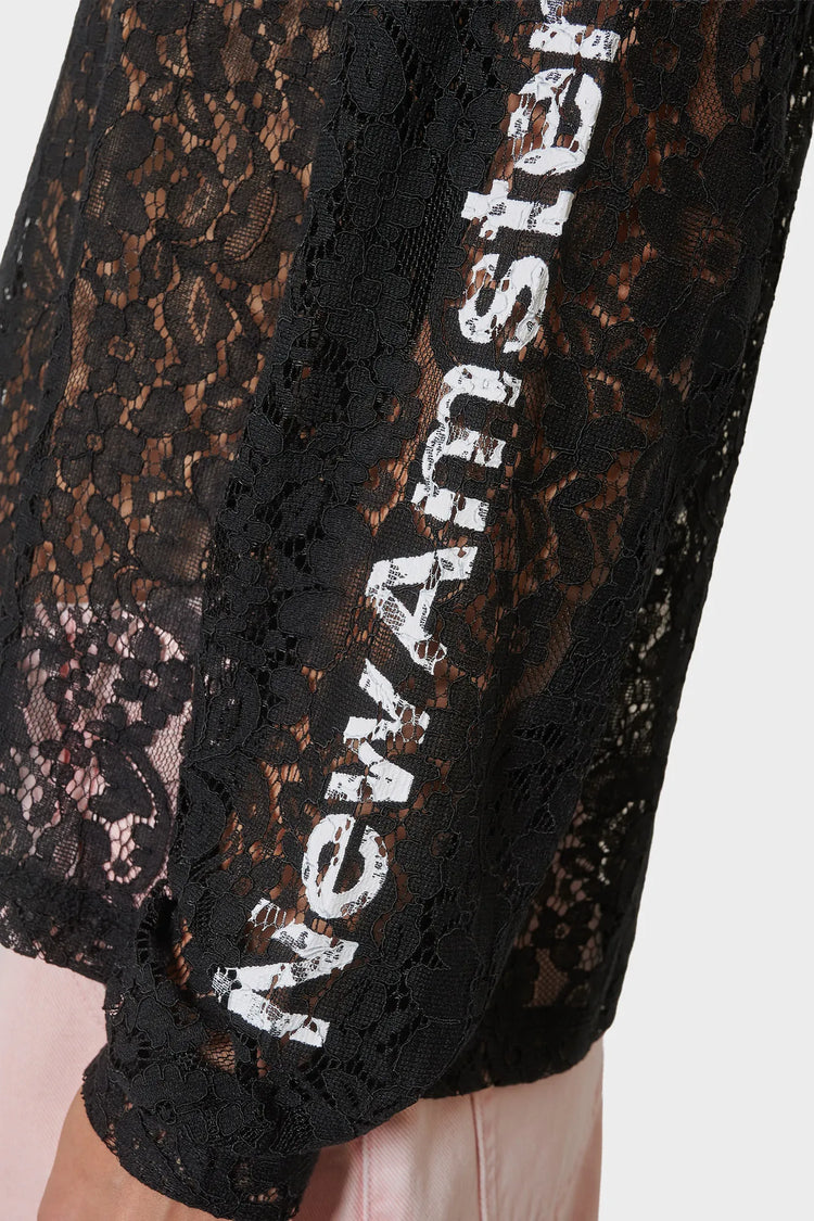 Лонгслів LACE LOGO чорний