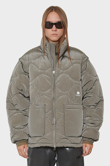 women#@Куртка DETACHABLE JACKET темно-сіра