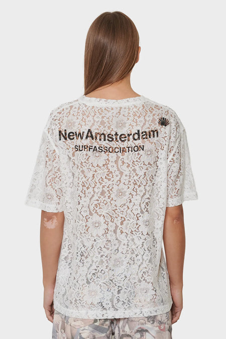 women#@Футболка LACE LOGO біла