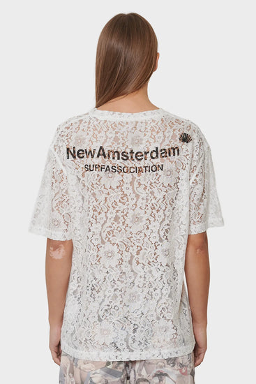 women#@Футболка LACE LOGO біла