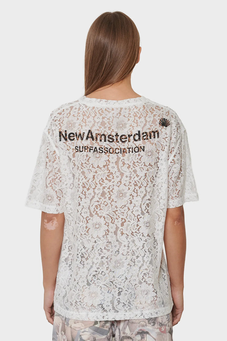 women#@Футболка LACE LOGO біла