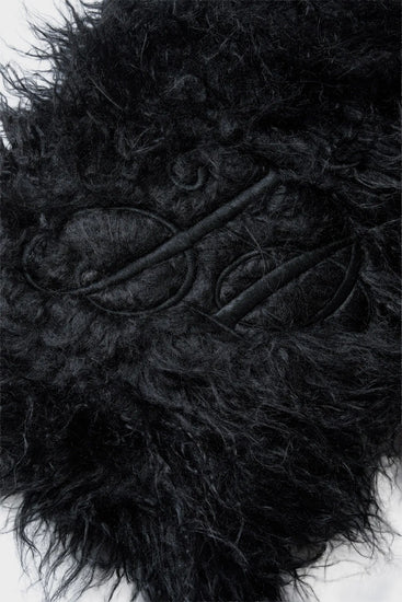 Шарф FAUX FUR PILLOW чорний Фото 2