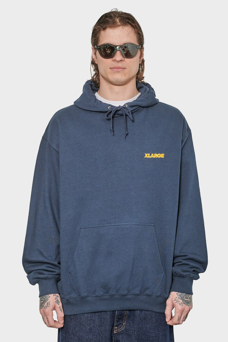 men#@Худі CHENILLE SLANTED темно-синє