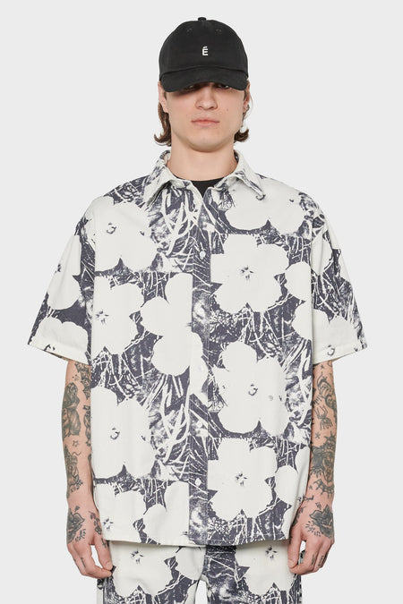 men#@Джинсова сорочка ANDY WARHOL біла