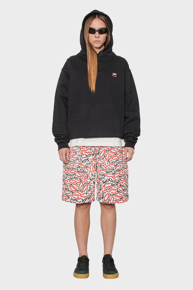 women#@Худі MINI EMBROIDERED LOGO чорне