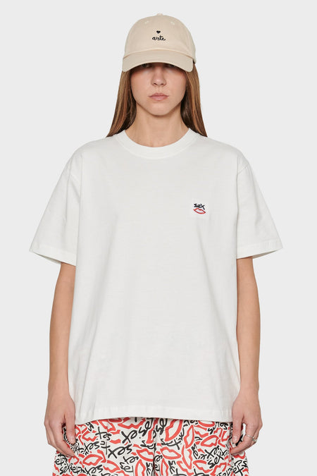 women#@Футболка MINI EMBROIDERED LOGO біла