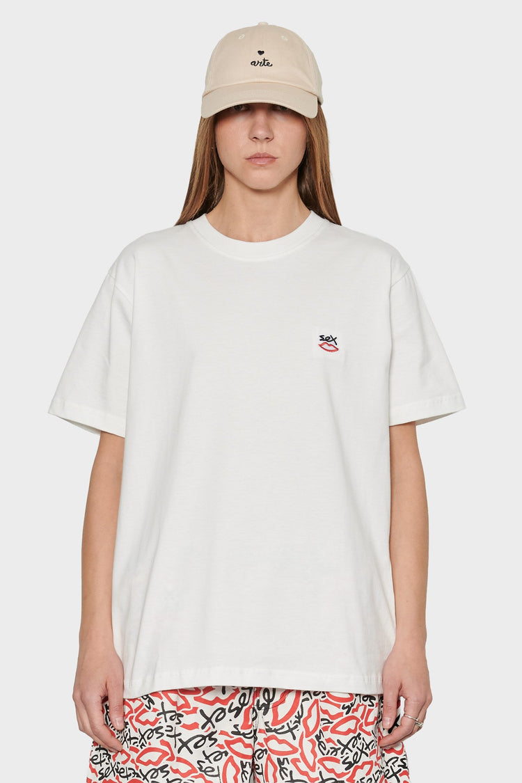 women#@Футболка MINI EMBROIDERED LOGO біла