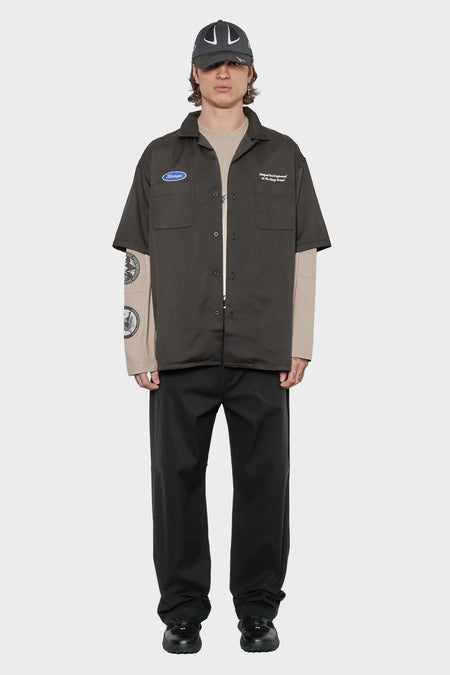 men#@Сорочка EMBROIDERED WORK чорна