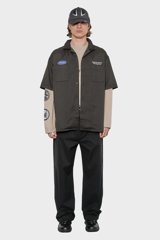 men#@Сорочка EMBROIDERED WORK чорна