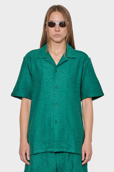 women#@Сорочка CROCHET SHIRT зелена